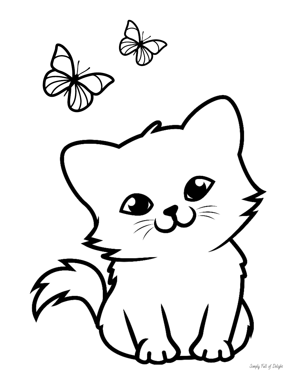 33 Adorable Little Kittens Coloring Pages Printable 27