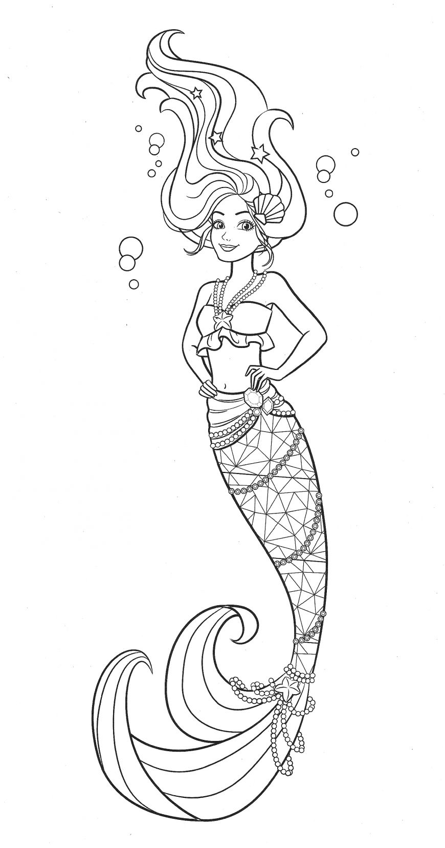 33 Beautiful Mermaid Coloring Pages Printable 18