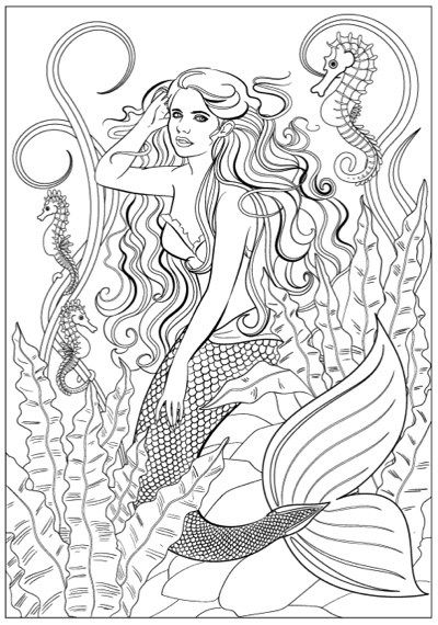 33 Beautiful Mermaid Coloring Pages Printable 22