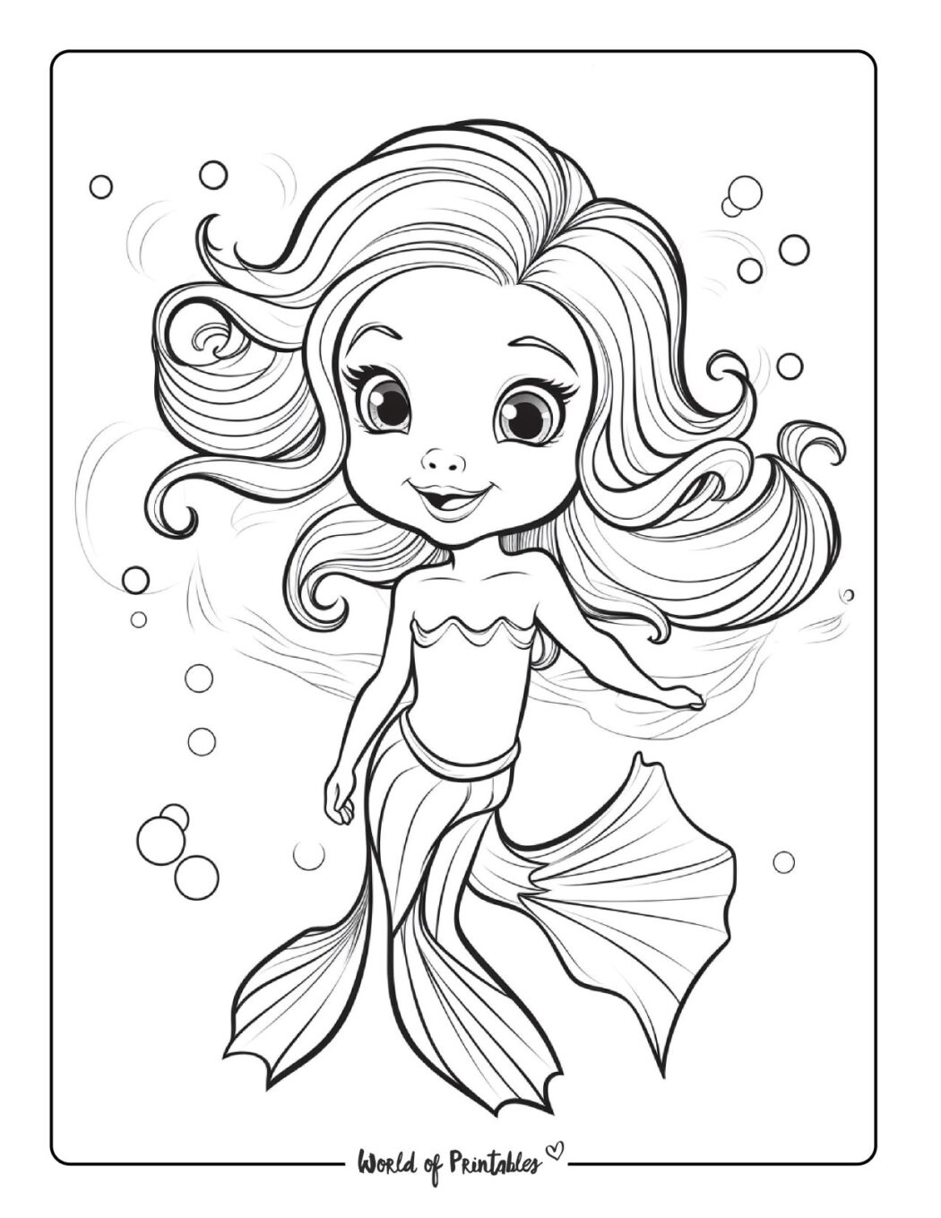 33 Beautiful Mermaid Coloring Pages Printable 27