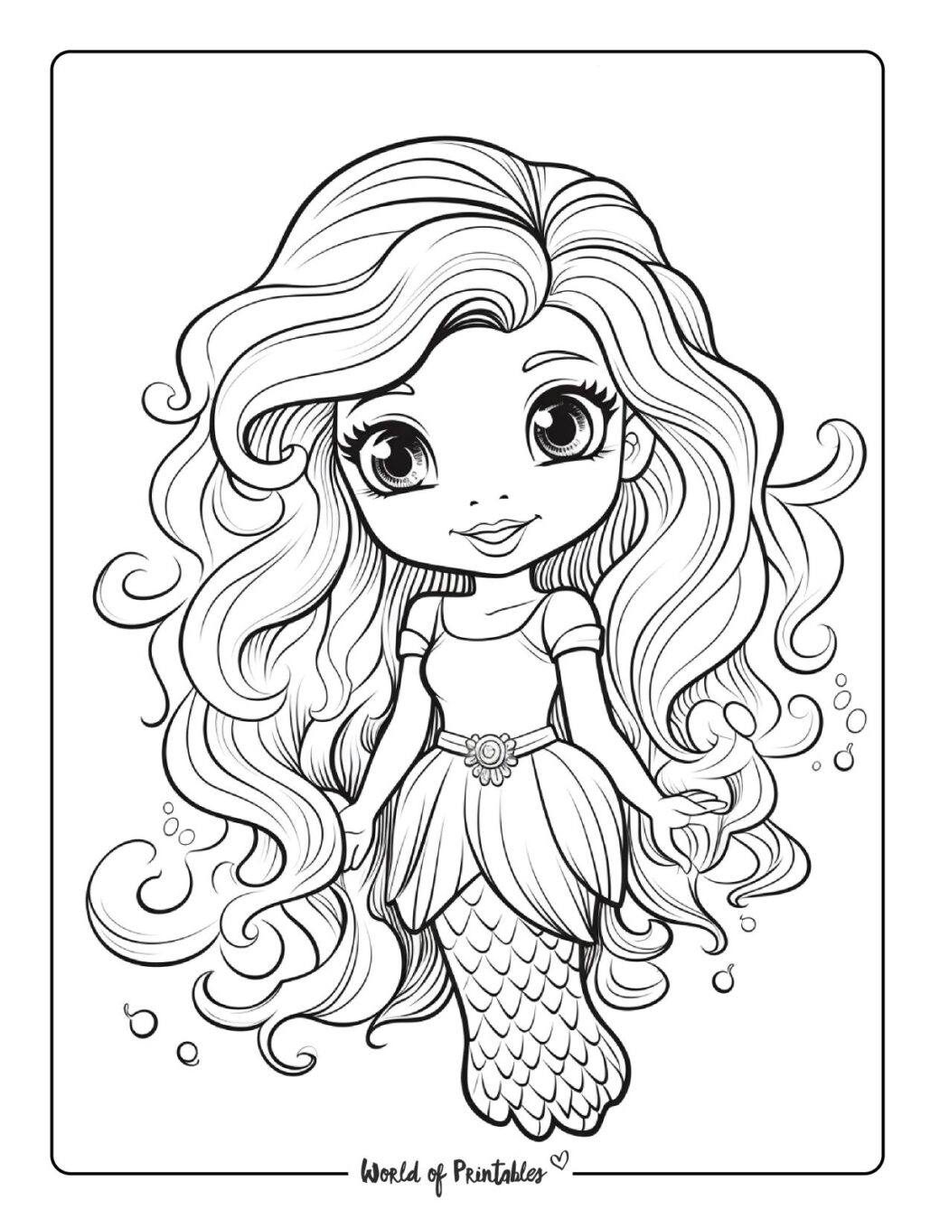 33 Beautiful Mermaid Coloring Pages Printable 31