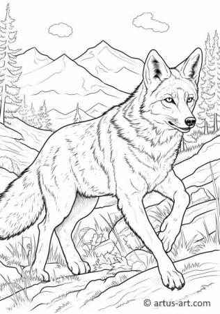 33 Cute Coyote Coloring Pages for Kids Printable 13