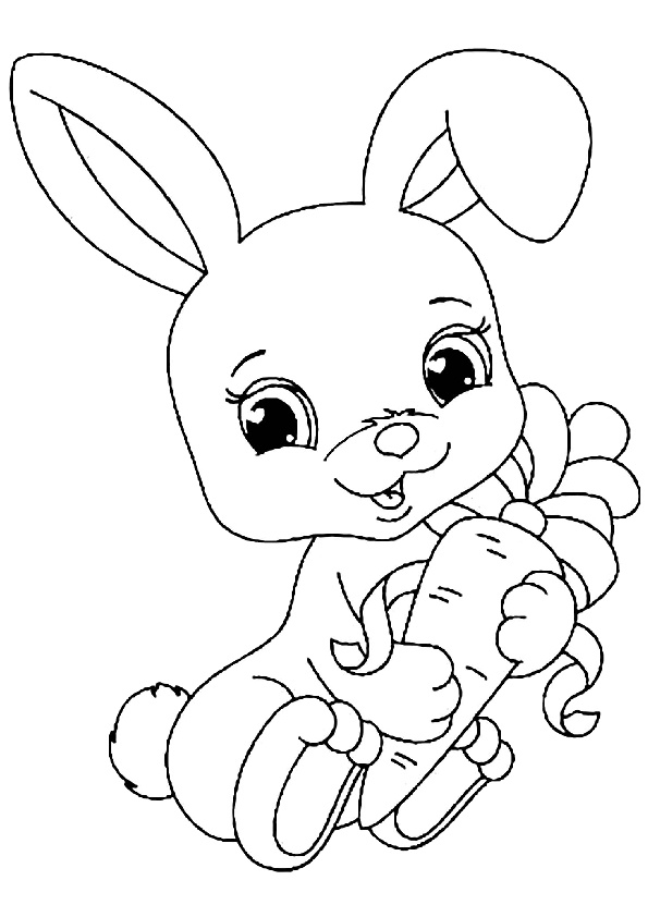 33 Cute Rabbit Coloring Pages Printable 1