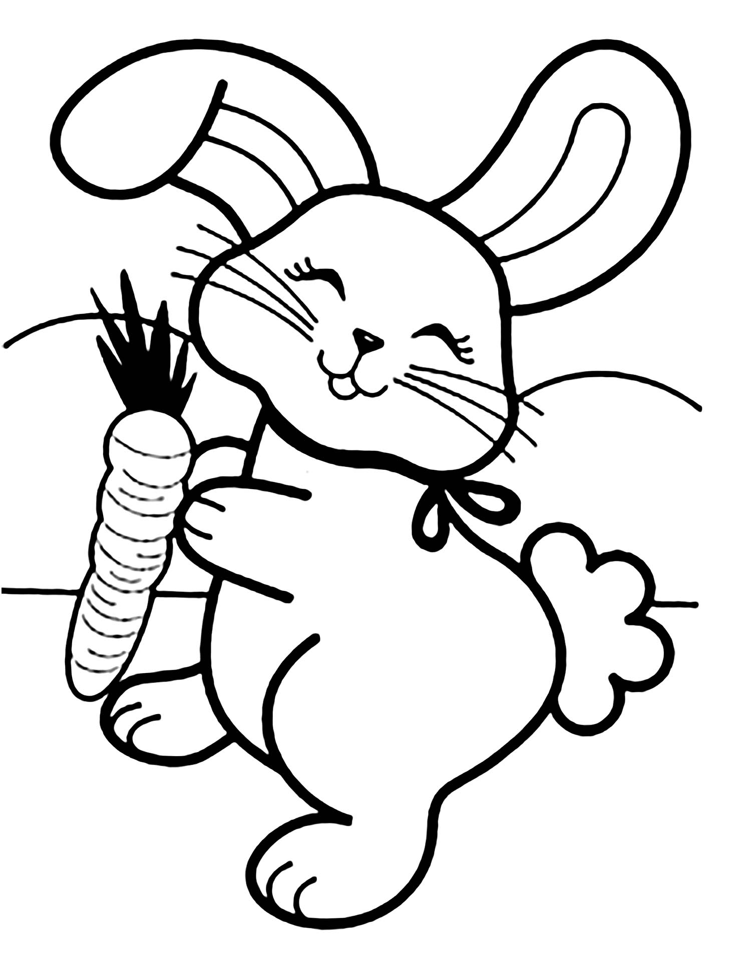 33 Cute Rabbit Coloring Pages Printable 2