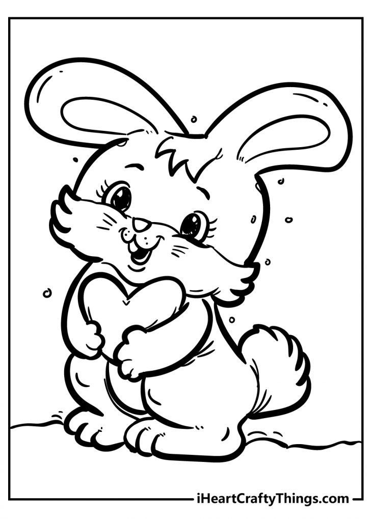 33 Cute Rabbit Coloring Pages Printable 25