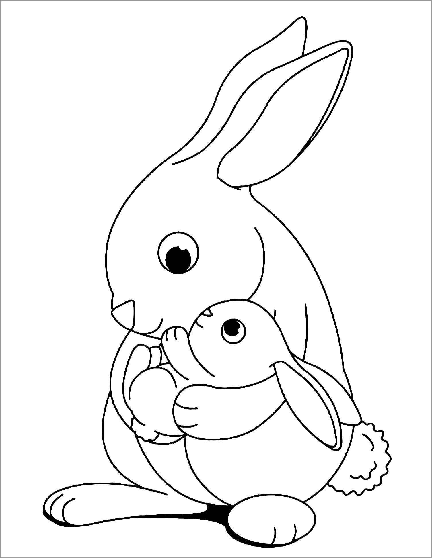 33 Cute Rabbit Coloring Pages Printable 31