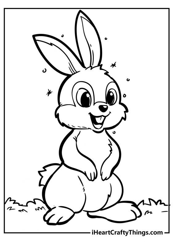 33 Cute Rabbit Coloring Pages Printable 33