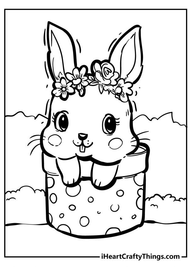 33 Cute Rabbit Coloring Pages Printable 8