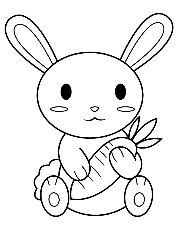 33 Cute Rabbit Coloring Pages Printable 9