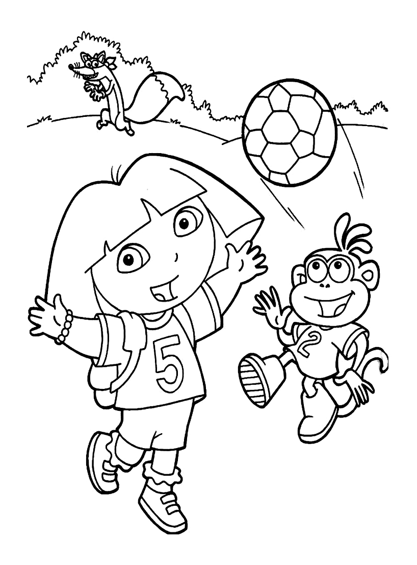 33 Dora The Explorer Coloring Pages for Kids Printable 10