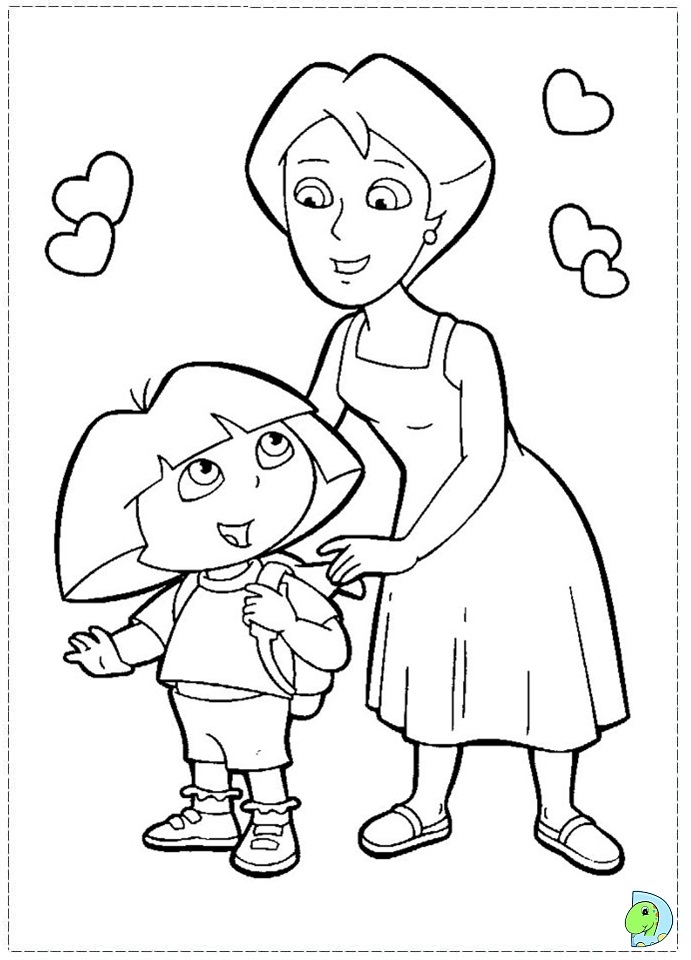 33 Dora The Explorer Coloring Pages for Kids Printable 11