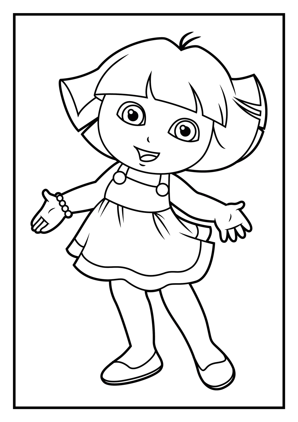 33 Dora The Explorer Coloring Pages for Kids Printable 14