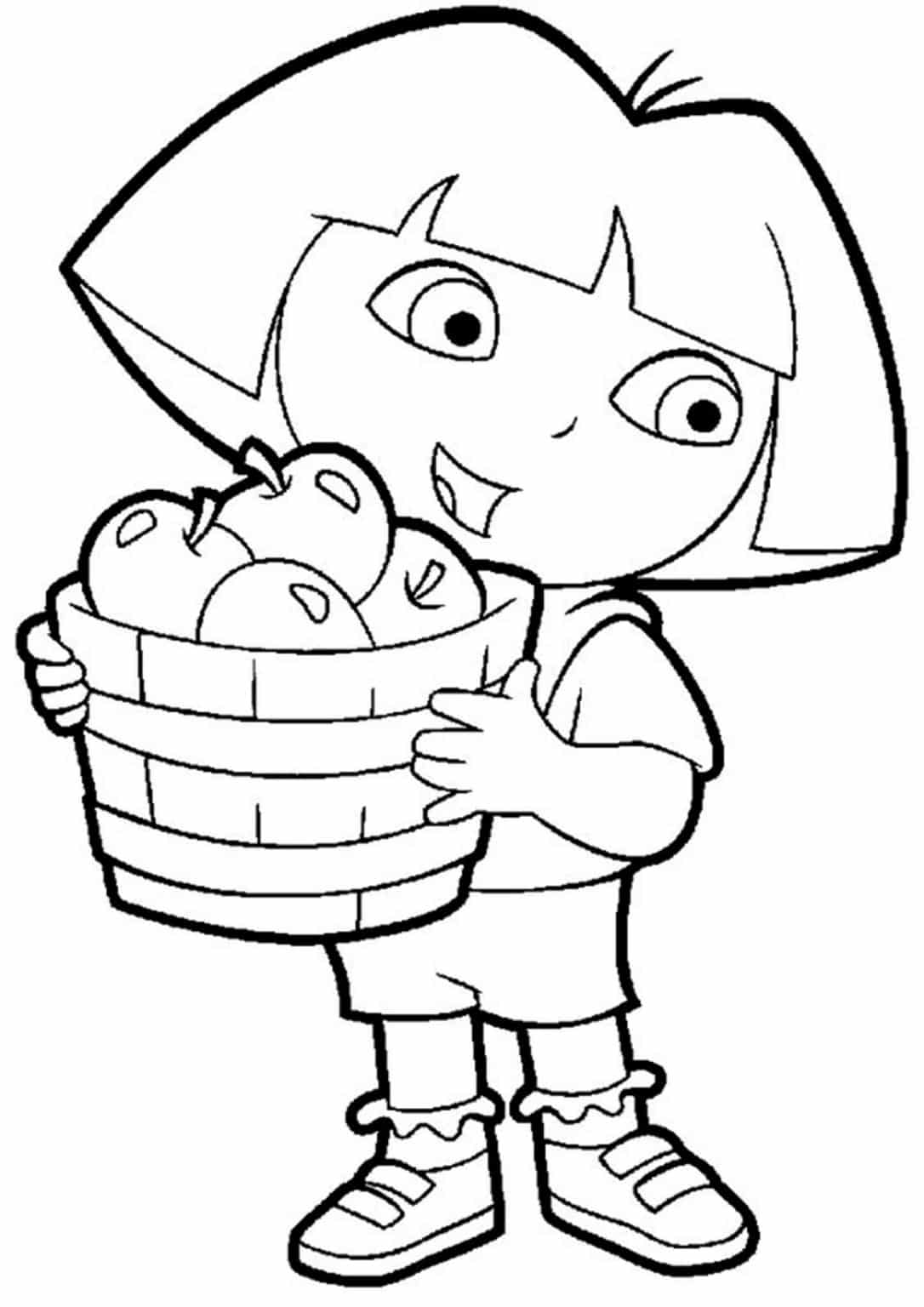 33 Dora The Explorer Coloring Pages for Kids Printable 16