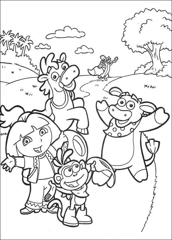 33 Dora The Explorer Coloring Pages for Kids Printable 18