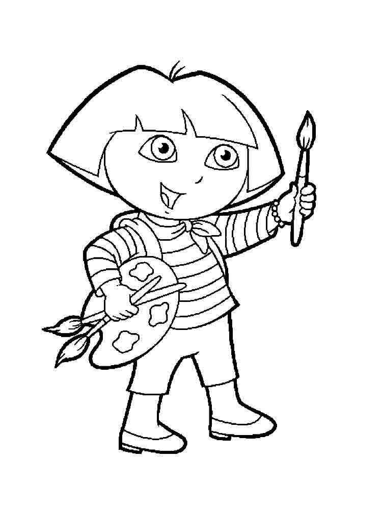 33 Dora The Explorer Coloring Pages for Kids Printable 19