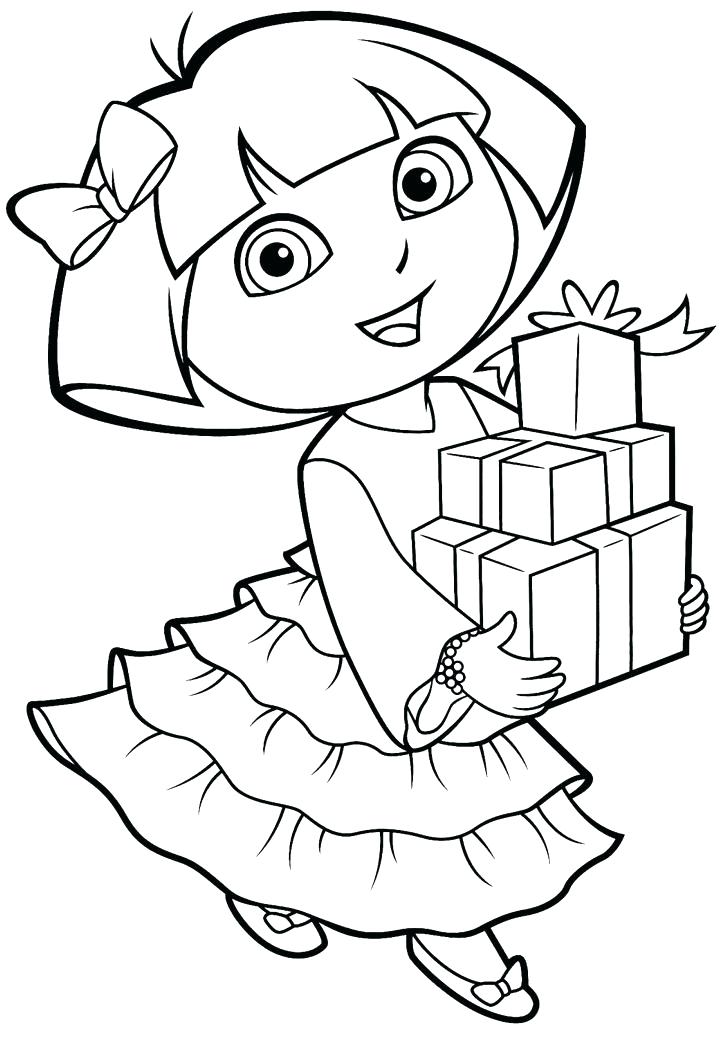 33 Dora The Explorer Coloring Pages for Kids Printable 2