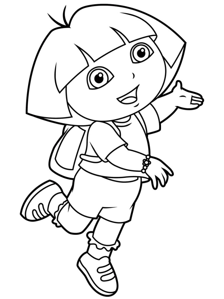 33 Dora The Explorer Coloring Pages for Kids Printable 20