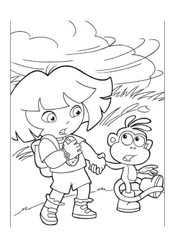 33 Dora The Explorer Coloring Pages for Kids Printable 21