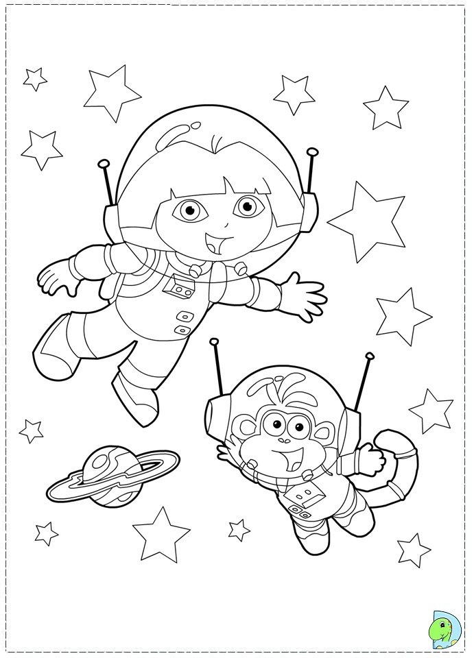 33 Dora The Explorer Coloring Pages for Kids Printable 23