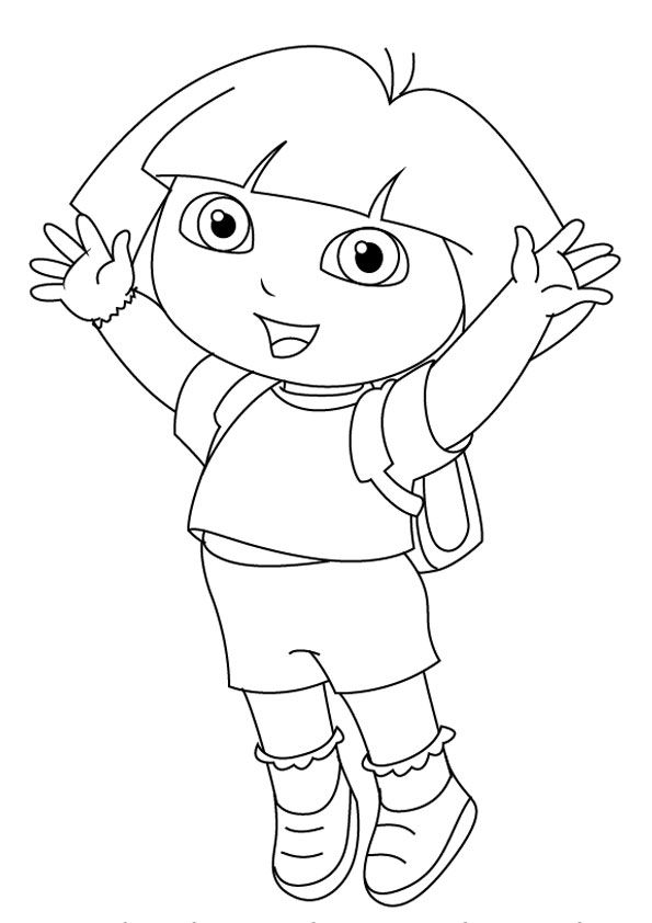 33 Dora The Explorer Coloring Pages for Kids Printable 26