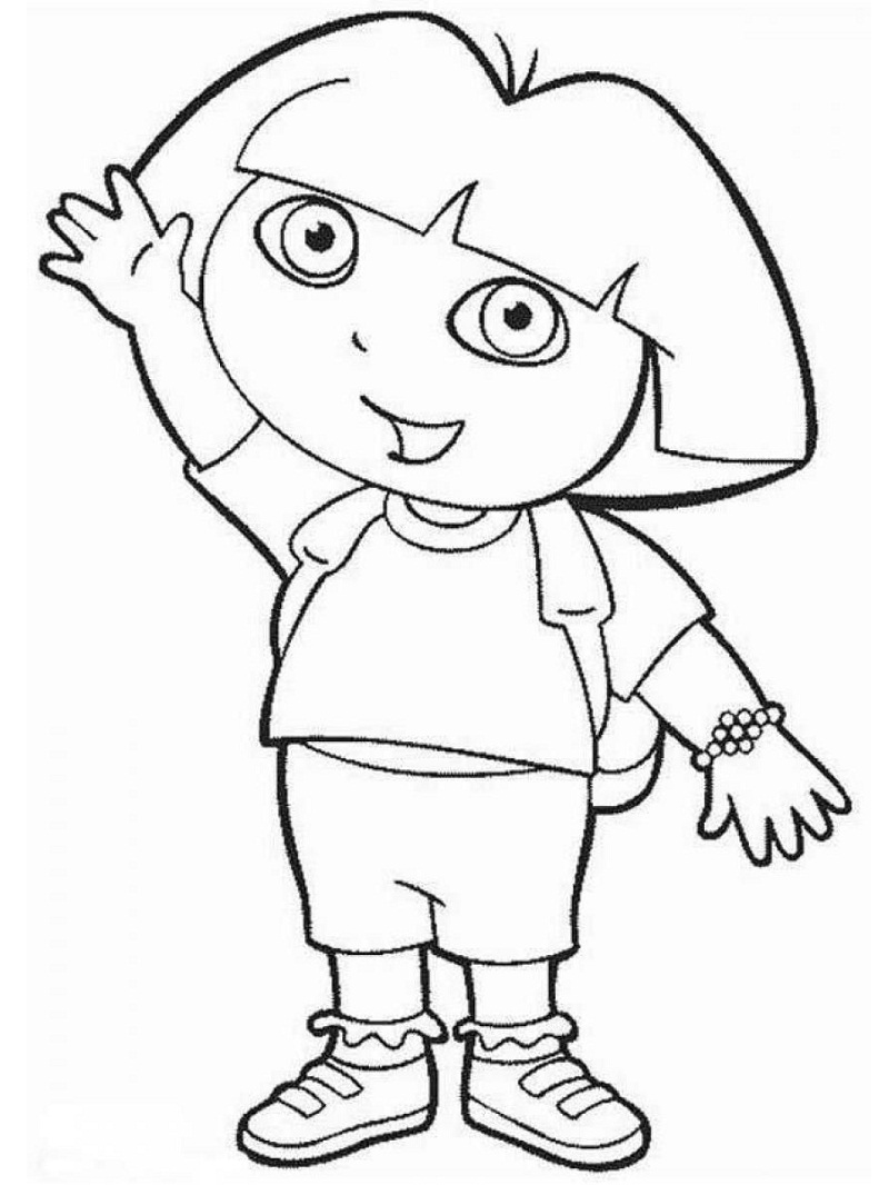 33 Dora The Explorer Coloring Pages for Kids Printable 28