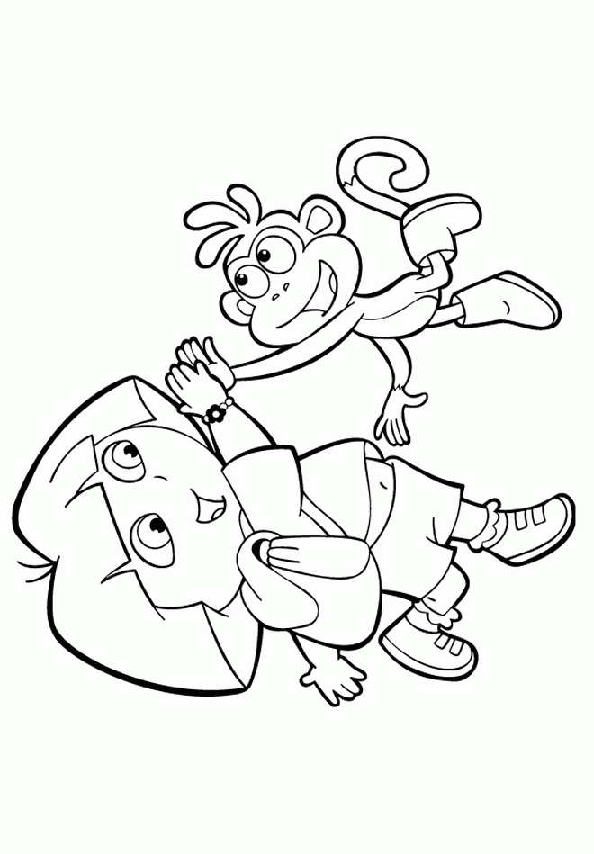 33 Dora The Explorer Coloring Pages for Kids Printable 29