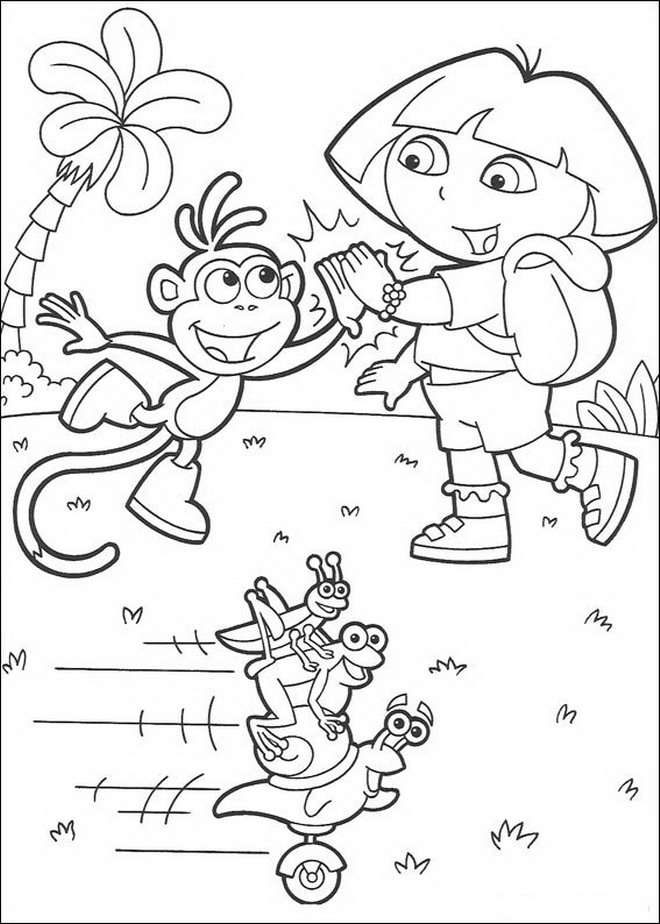 33 Dora The Explorer Coloring Pages for Kids Printable 34