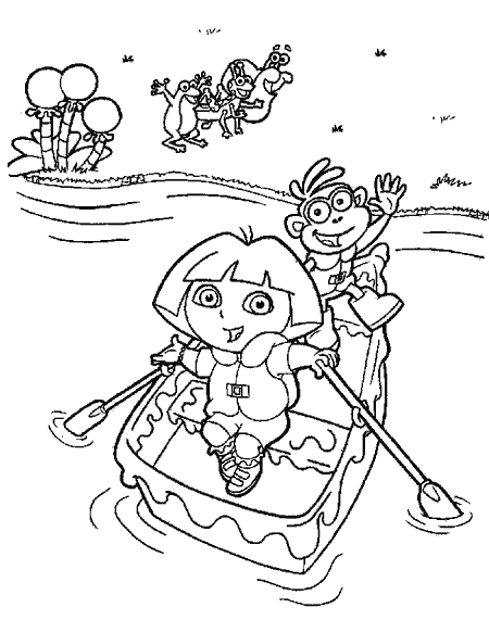 33 Dora The Explorer Coloring Pages for Kids Printable 35