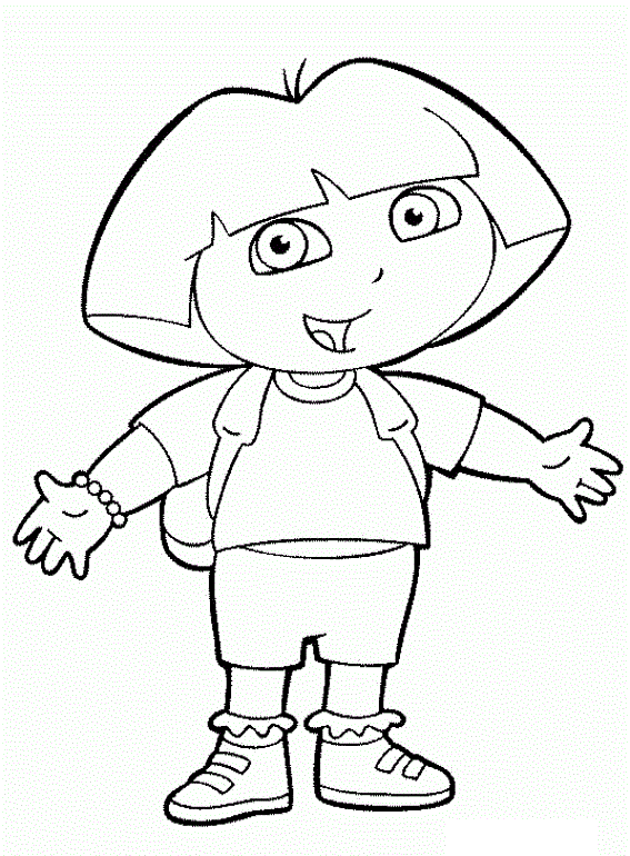 33 Dora The Explorer Coloring Pages for Kids Printable 6