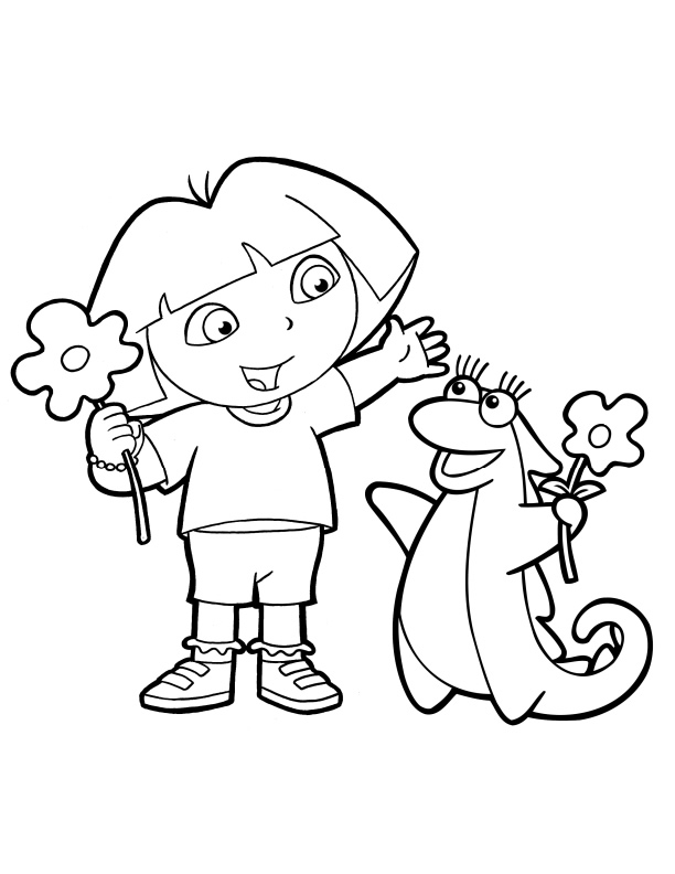 33 Dora The Explorer Coloring Pages for Kids Printable 7