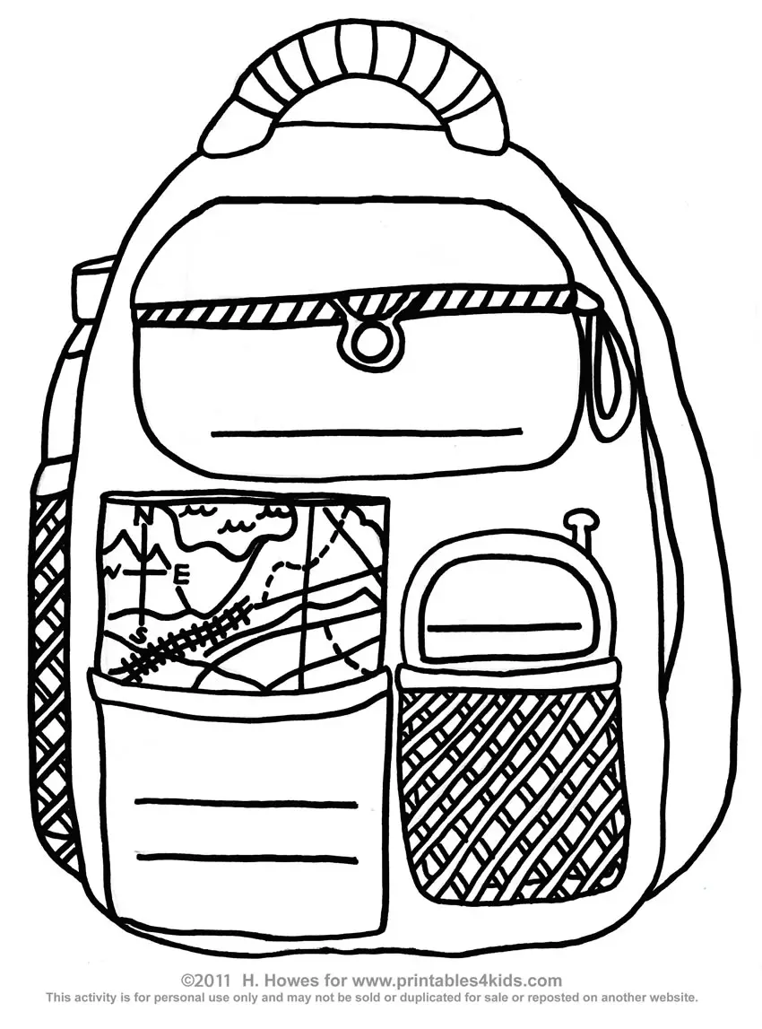 33 Fun Backpack Coloring Pages Printable 10