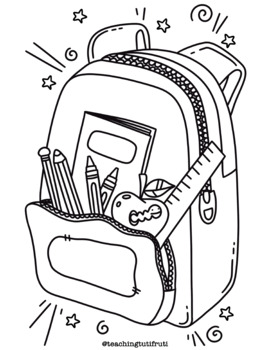 33 Fun Backpack Coloring Pages Printable 11