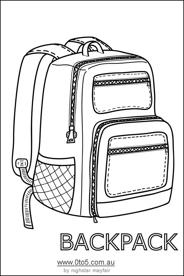 33 Fun Backpack Coloring Pages Printable 13