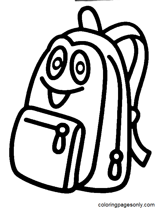 33 Fun Backpack Coloring Pages Printable 2