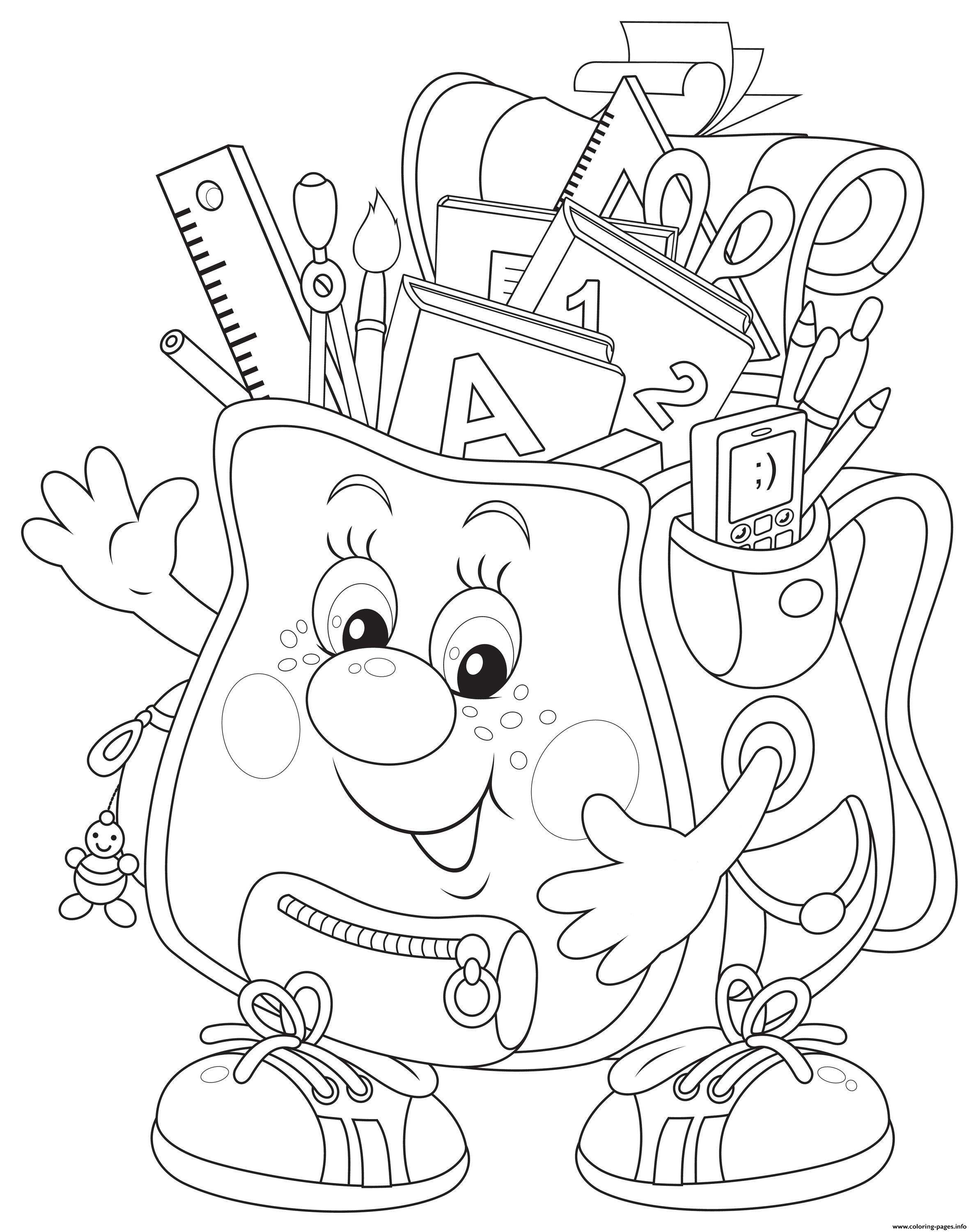 33 Fun Backpack Coloring Pages Printable 20