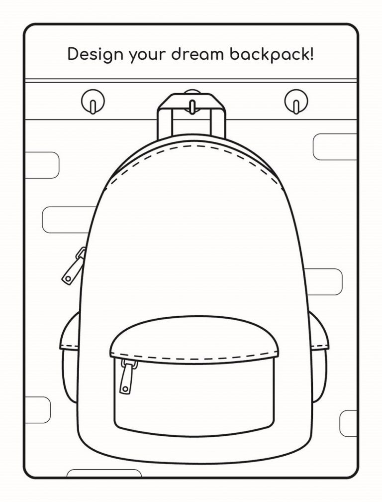 33 Fun Backpack Coloring Pages Printable 25