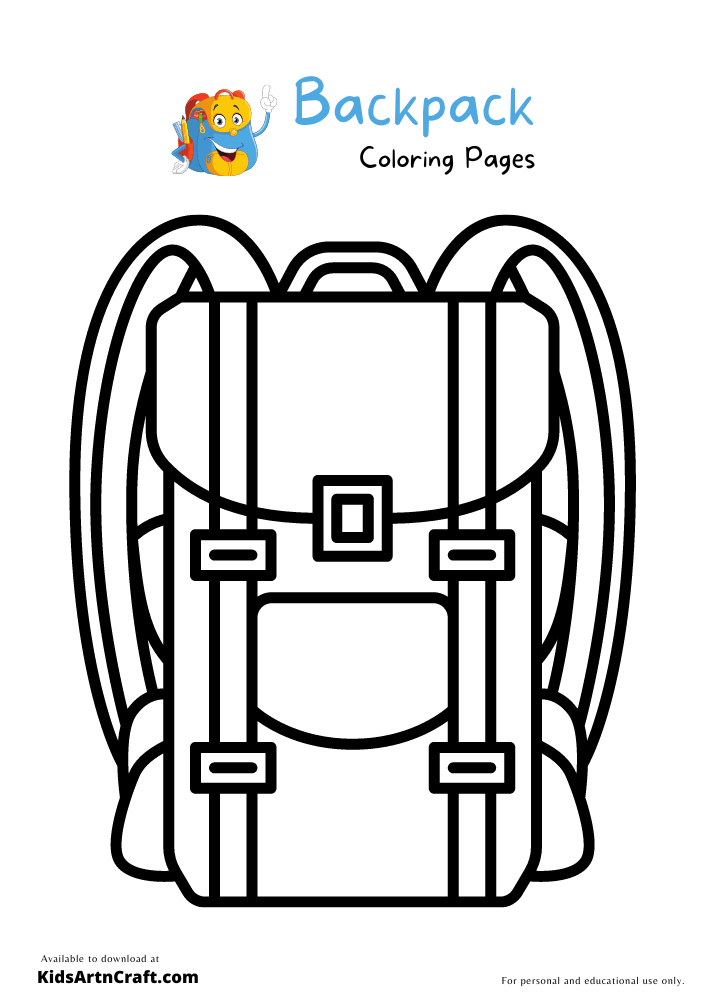 33 Fun Backpack Coloring Pages Printable 27