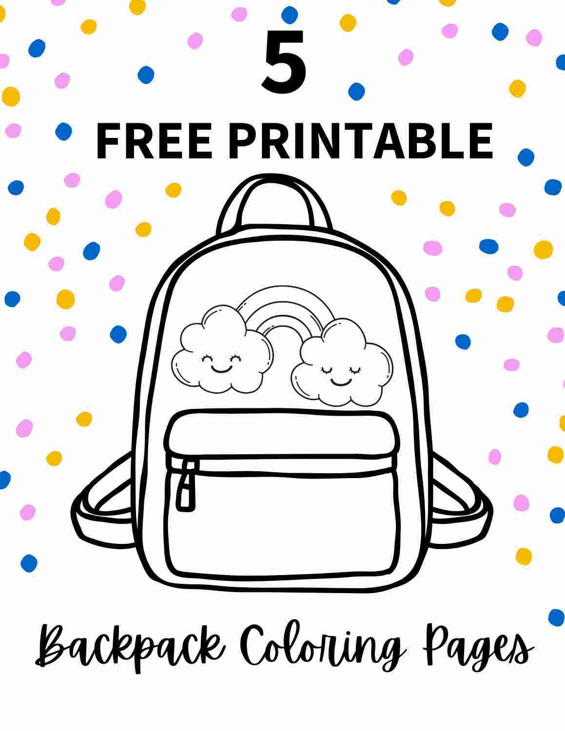 33 Fun Backpack Coloring Pages Printable 30