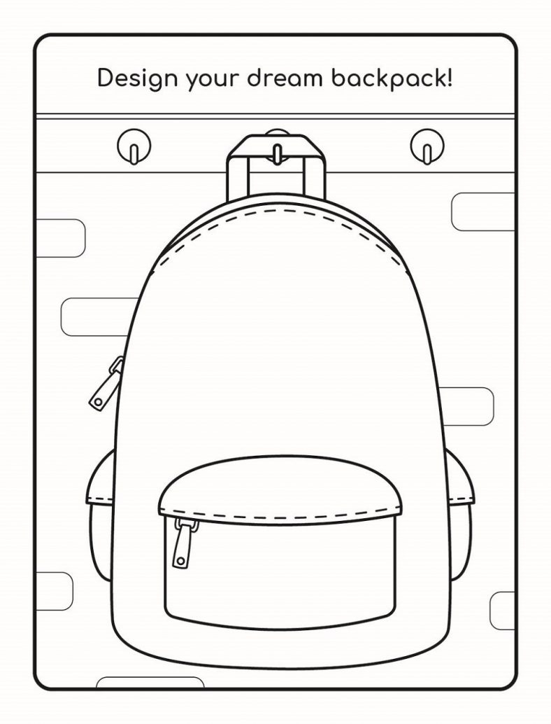 33 Fun Backpack Coloring Pages Printable 7