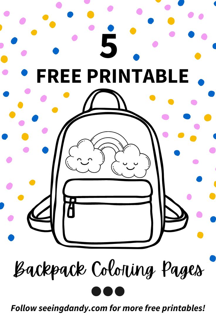 33 Fun Backpack Coloring Pages Printable 8