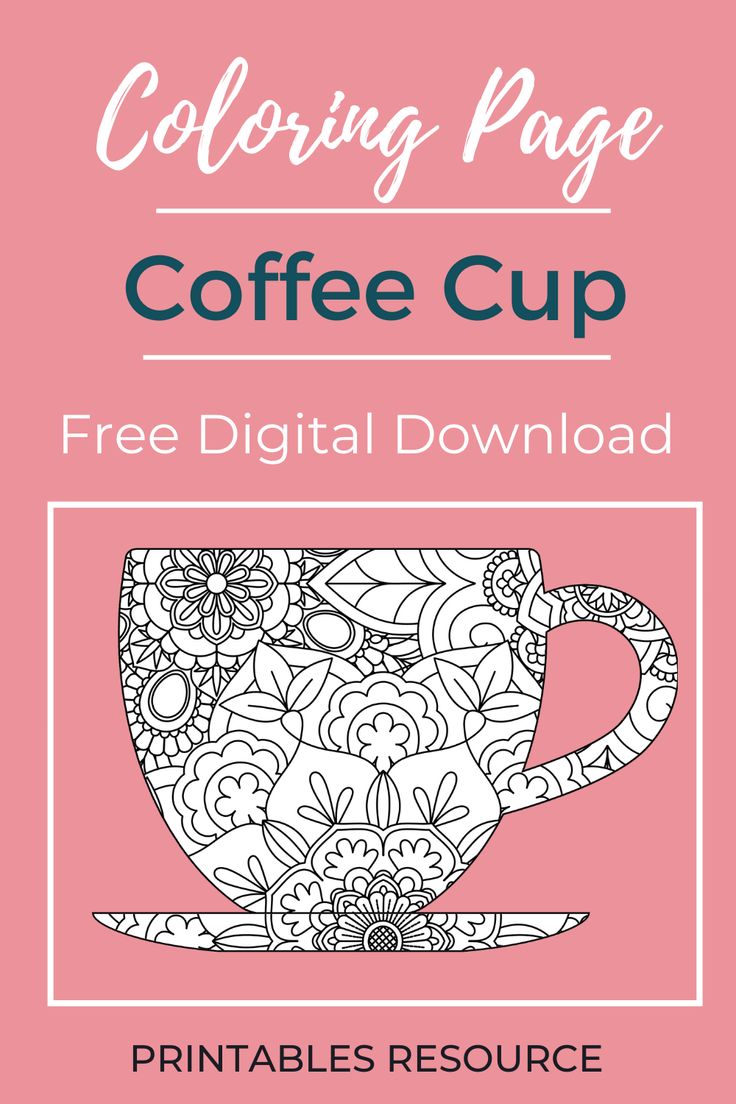 33 Fun Coffee Cup Coloring Pages Printable 19