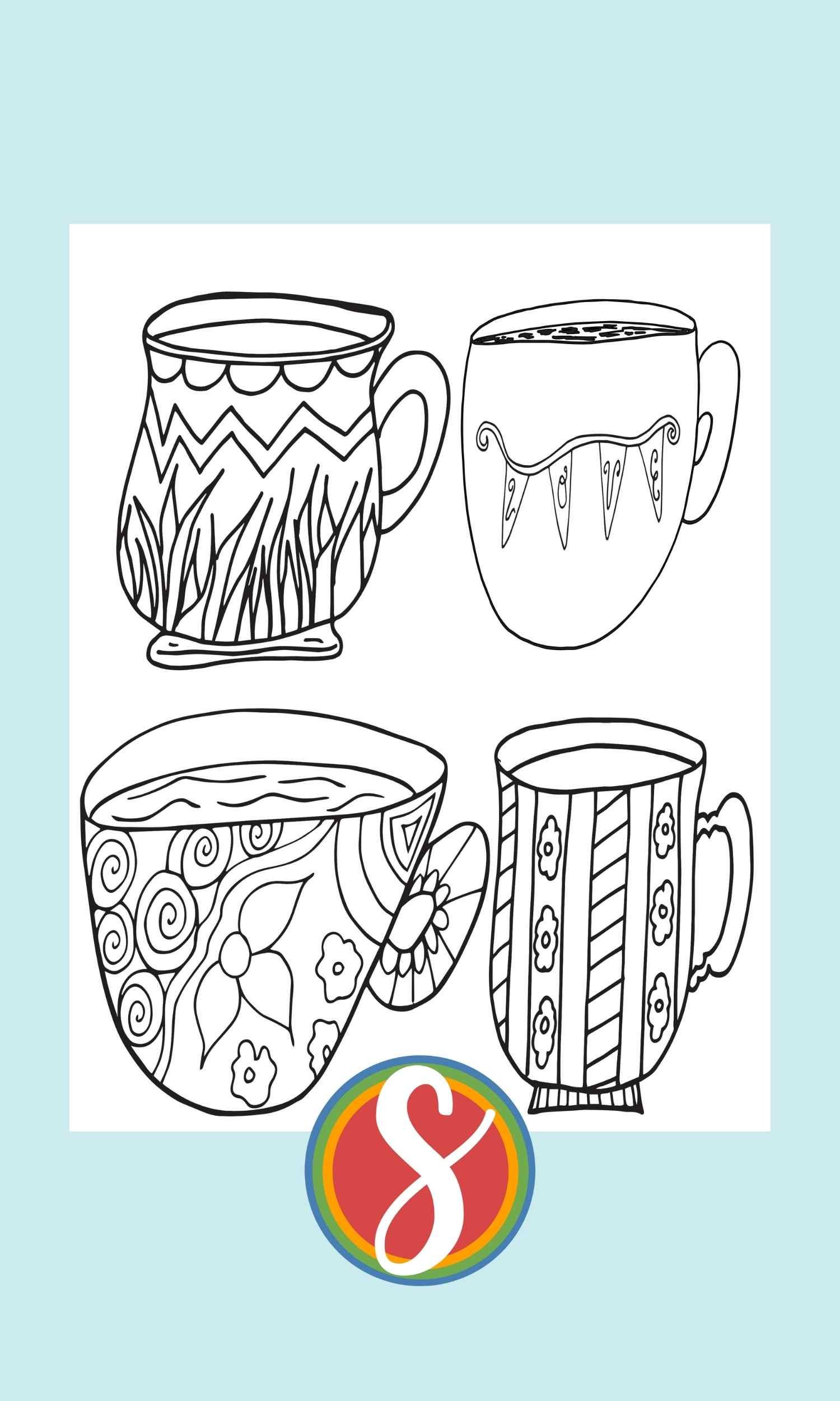 33 Fun Coffee Cup Coloring Pages Printable 30