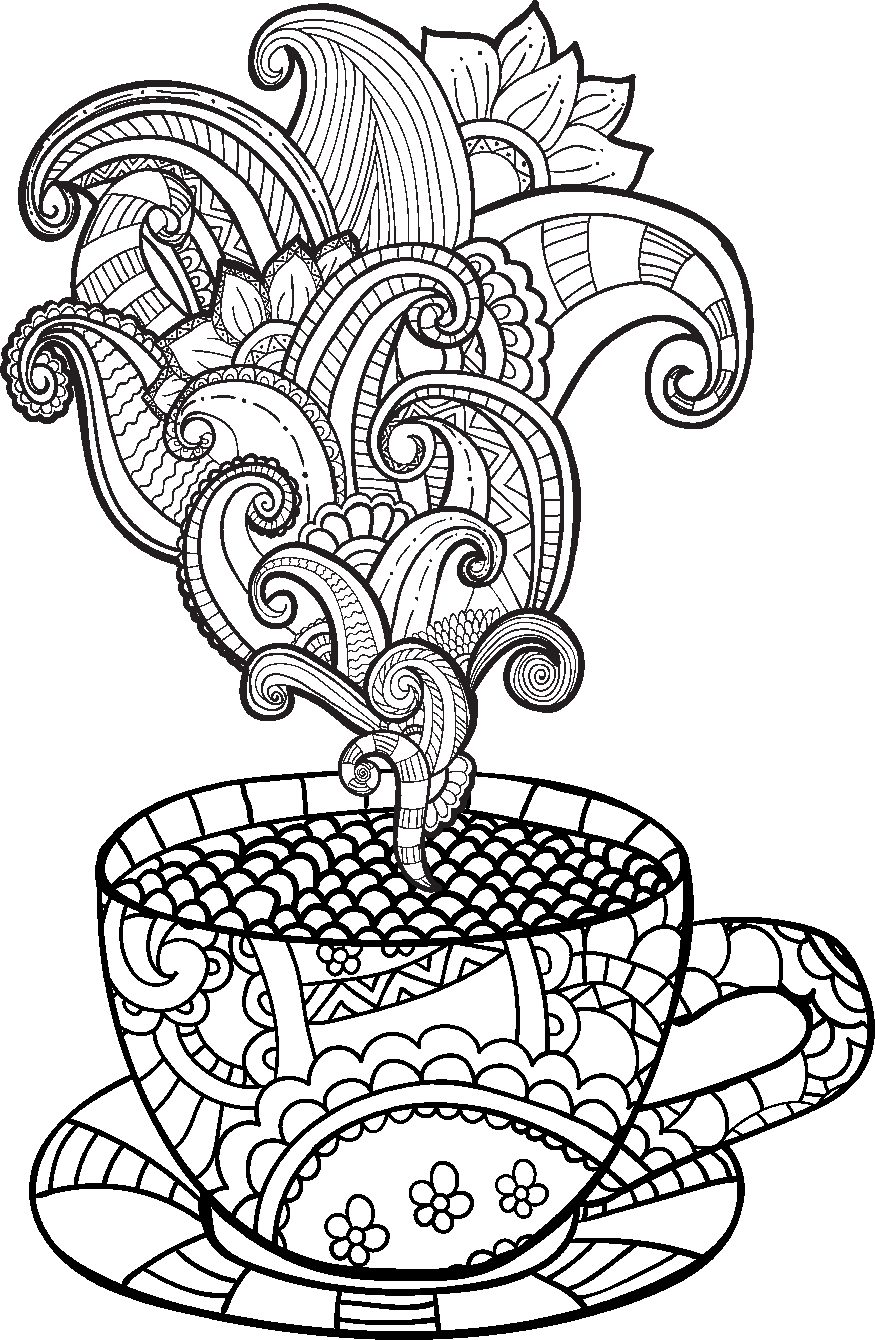 33 Fun Coffee Cup Coloring Pages Printable 6