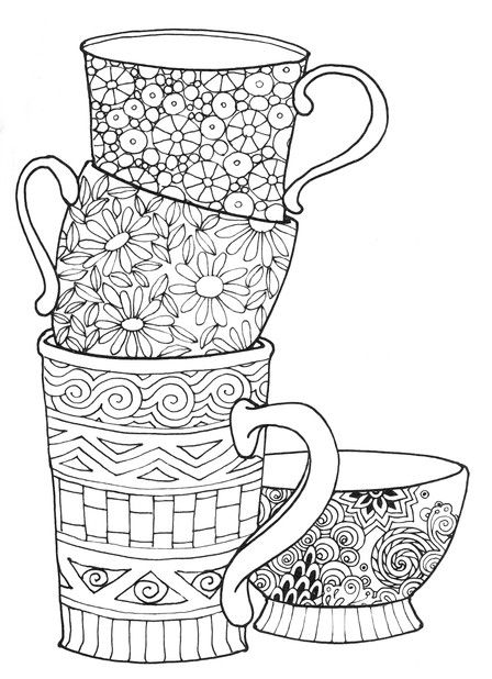 33 Fun Coffee Cup Coloring Pages Printable 7