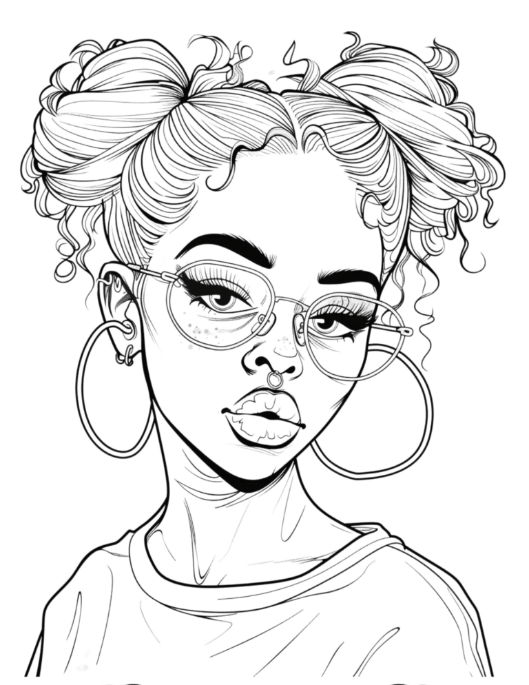 33 Stylish Baddie Coloring Pages Printable 28