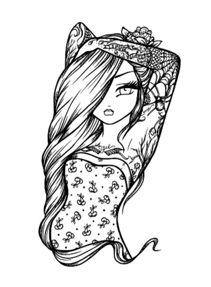 33 Stylish Baddie Coloring Pages Printable 4