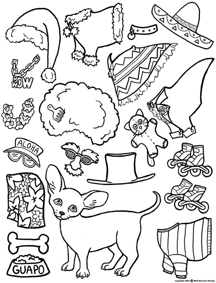 34 Adorable Chihuahua Coloring Pages Printable 23