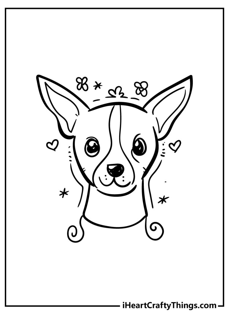 34 Adorable Chihuahua Coloring Pages Printable 25