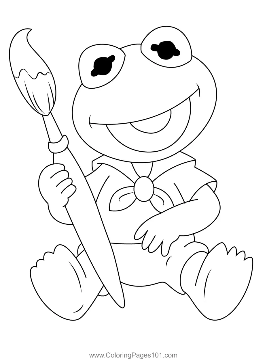 34 Adorable Kermit the Frog Coloring Page Printable 13