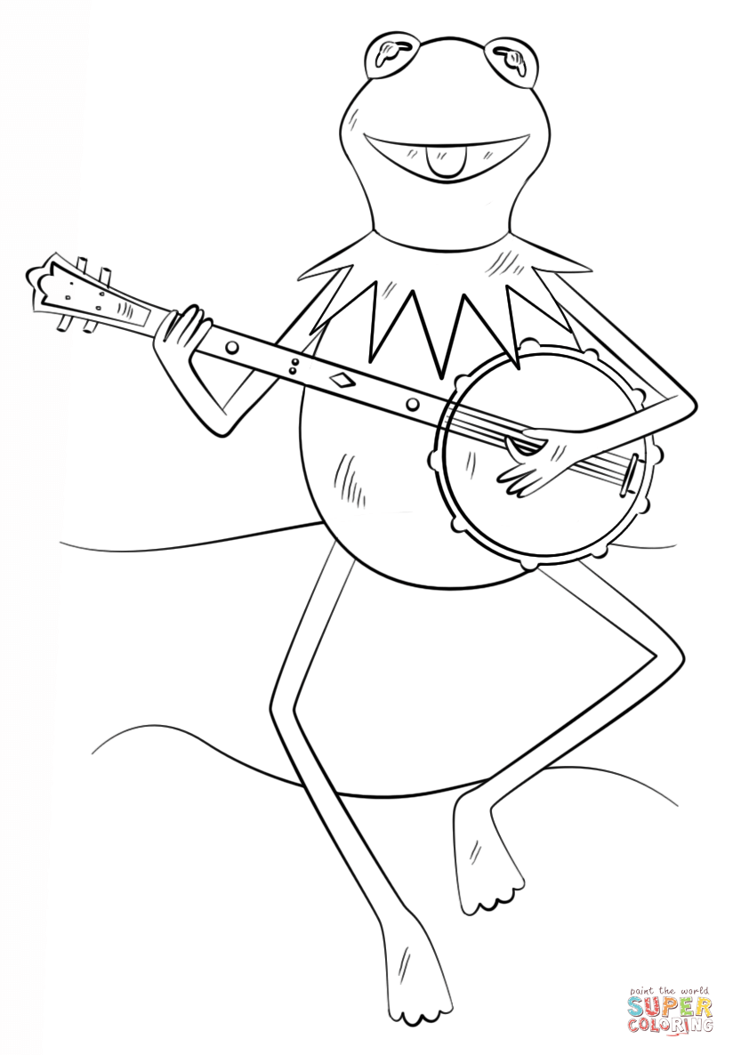 34 Adorable Kermit the Frog Coloring Page Printable 2